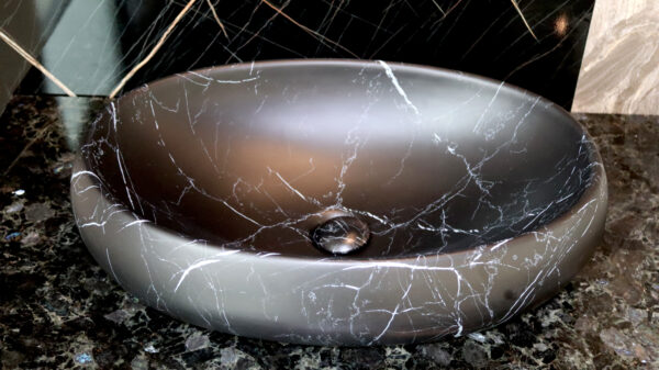 Granitablage Lavabo Volga Blue mit Porcelan